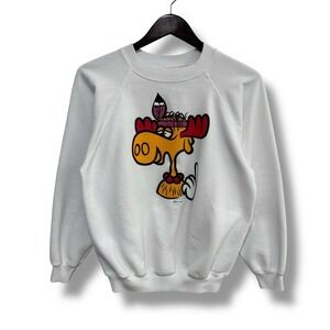 Vintage 70s The Adventures of Rocky and Bullwinkle Jay Ward Art Sweatshirt Sz LG